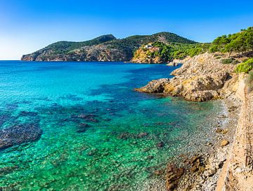 Spain Mediterranean Sea, beautiful coastline scenery on Majorca by Alex Winter