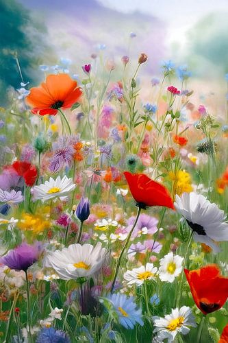 Sommer! Feld mit Wildblumen