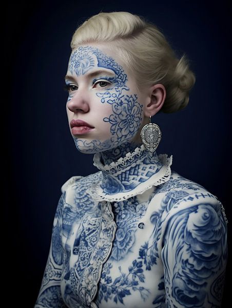 The Girl With The Delft Blue Tattoo by Studio Ypie
