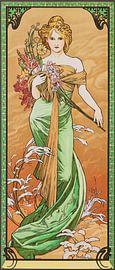 Frühling, Alphonse Mucha (Serie Jahreszeiten)