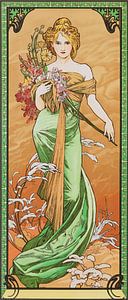 Frühling, Alphonse Mucha (Serie Jahreszeiten)