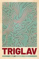 Triglav | Kaart Topografie (Retro)