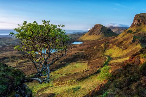 Zonsopkomst Berglandschap Quiraing in Schotland