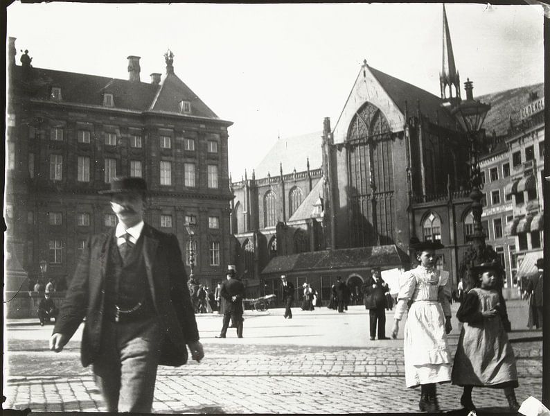 View of Dam Square in Amsterdam, George Hendrik Breitner by Masterful Masters