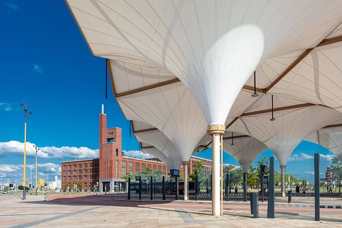 Busstation Leidsche Rijn met uitzicht op het Berlijnplein