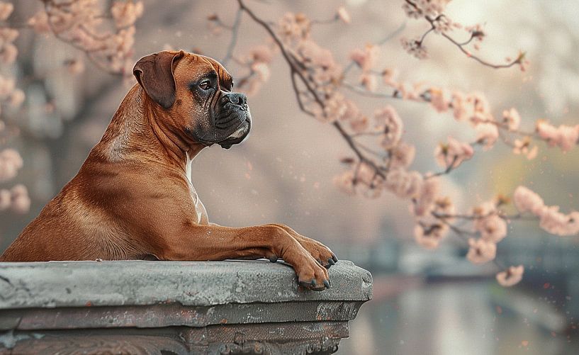 Der Boxer in der Blüte von Karina Brouwer