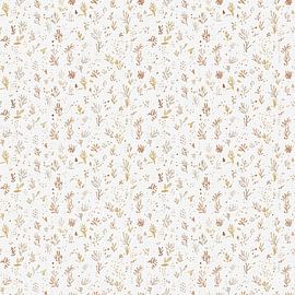 Nahtloses Muster Pastell Floral - Weiches botanisches Design auf Beige von Ruliyreed