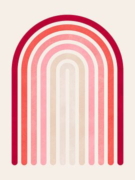 Rode geometrische vormen 6 van Vitor Costa