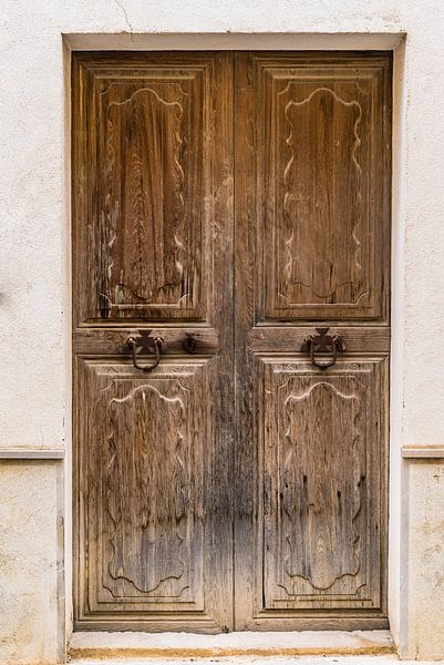 Close-up of old wooden front door residence entrance by Alex Winter