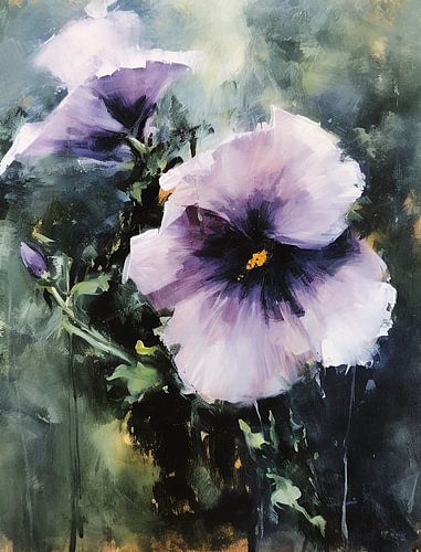 Détails flous et raffinés : beauté florale à l'aide de coups de pinceau