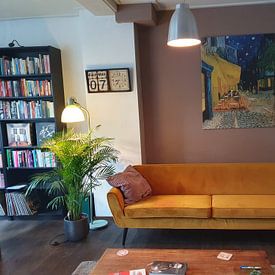 Kundenfoto: Caféterrasse am Abend (Vincent van Gogh), auf leinwand