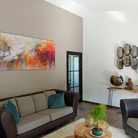 Klantfoto: Abstract Schilderij van Blikvanger Schilderijen, als ArtFrame