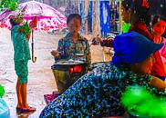 'Cooking in the monsoon rain' van Michael Klinkhamer thumbnail