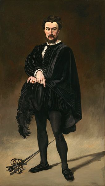De Tragische Acteur (Rouvière als Hamlet), Édouard Manet van Meesterlijcke Meesters