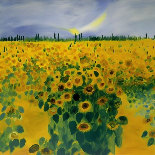 Field with sunflowers
