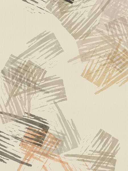 Bunte abstrakte minimalistische Kunst in warmen Pastellfarben von Dina Dankers