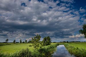 Landschaften und Wolkenlandschaften über Drente