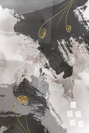 Abstract schilderij nr. 63 - Kleurenmix van Melanie Viola