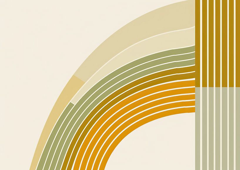 Bauhaus Japandi Abstract | Modern abstract van Kunst Kriebels