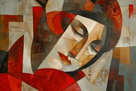 Abstraktes Frauenporträt von Poster Art Shop