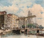 Amsterdam Die Houtgracht, später Waterlooplein, Johan Braakensiek, 1867 - 1875 von Atelier Liesjes Miniaturansicht