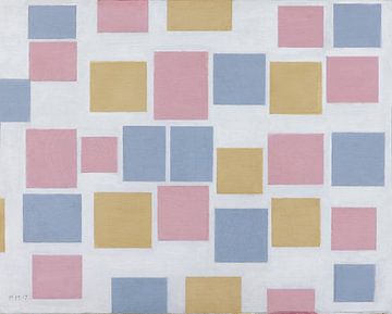 Compositie nr. 3 met gekleurde vlakken, Piet Mondriaan