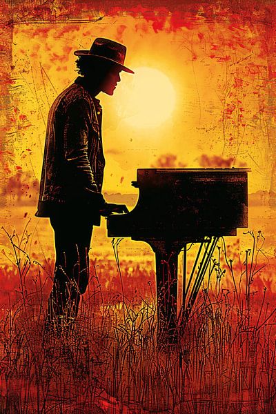 Piano banksy style by Imperial Art House