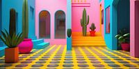 Neon Pop Art Courtyard