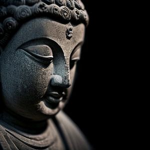 Buddha statue (close up - portrait) stone