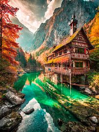 Landschap met bergen