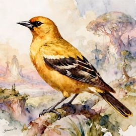 Beautiful Birds of the World - Golden Oriole bird1 by Johannas Art Creations