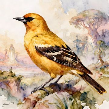 Die schönsten Vögel der Welt - Goldtrupialvogel1 von Johannas Art Creations