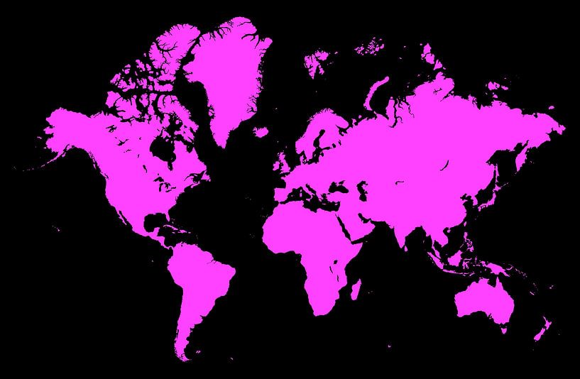 Le monde en deux mille vingt-deux (rose) par Marcel Kerdijk