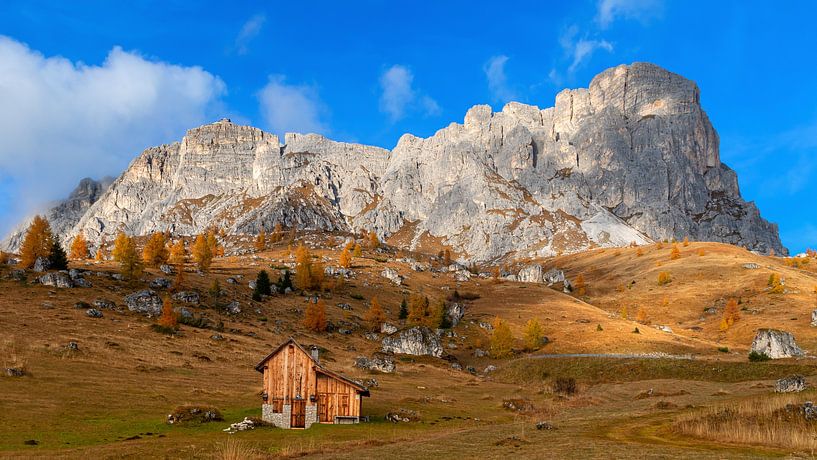 Herfstlandschap in de Dolomieten, Italië van Adelheid Smitt