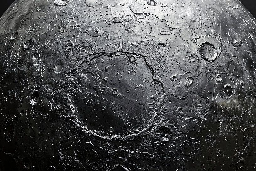 Close-up lunar surface by Art & Soul Creations