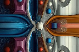 Abstrakt-Geometrische Formen in 3D + Strichzeichnungen