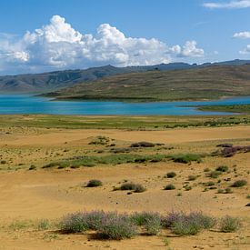 Lac abandonné en Mongolie sur Job Moerland