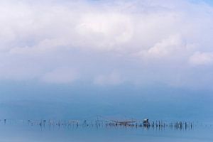 Fischernetze im Dunst, Vietnam