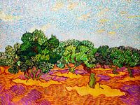 Des oliviers au ciel bleu - Vincent van Gogh - 1889