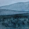 Landschap in Aquarel 001 | Modern Minimal van WatercolorWall