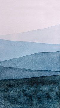 Landschaft in Aquarell 001 | Modern Minimal