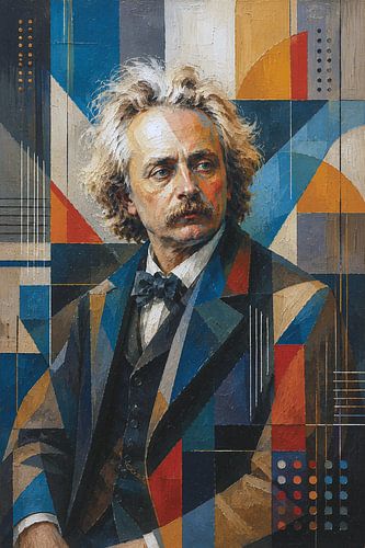 Edvard Grieg, Norwegian composer and pianist – painting.