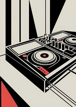 DJ-mixer - Bauhaus-stijl van Andreas Magnusson