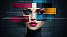 Digitale fragmentatie: kleuren van de toekomst van Klaus Tesching - Art-AI