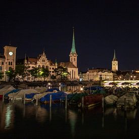 Zürich  bij nacht. Het centrum van Zwitserland, van Ton Tolboom