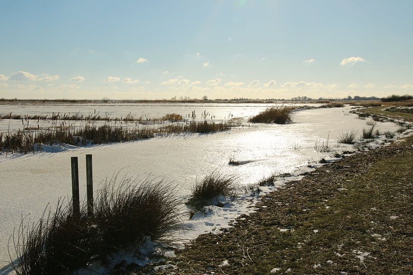 An icefield on the Sneekermeer by Pim van der Horst