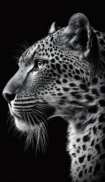 en profil leopard van Martin Mol