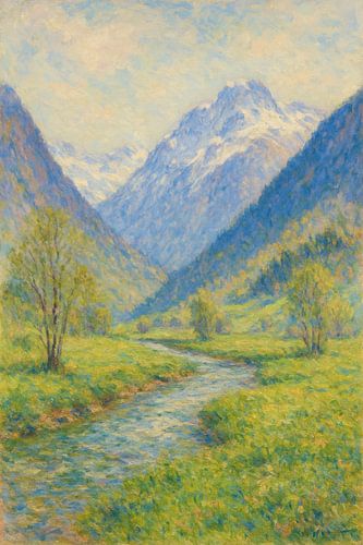 Ötztal-rivierbron – Impressionistisch landschap in de Tiroolse Alpen