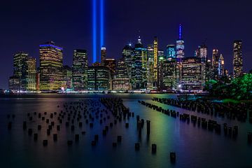 New York City Skyline - Hommage au 11 septembre en lumière