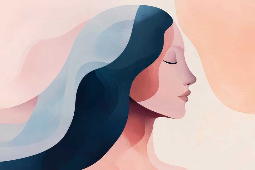 Une beauté douce sous forme abstraite par Poster Art Shop